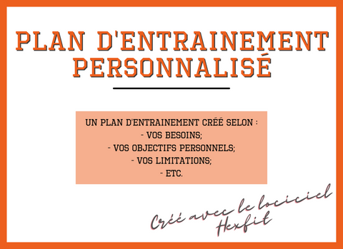 Plan d'entrainement personnalisé